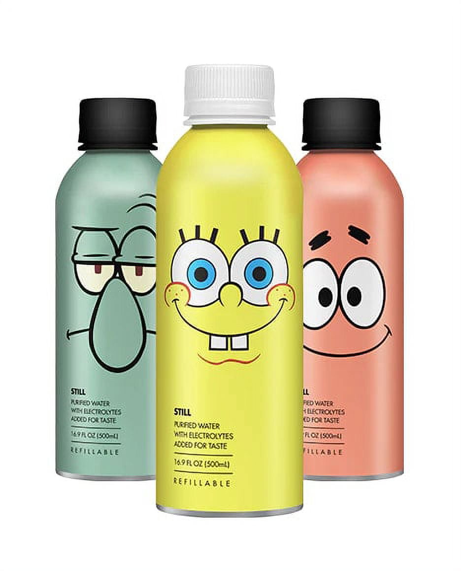 PATH Water Ultra-Filtered Water, Limited Edition Aluminum SpongeBob Themed  Bottles, 16.9 oz, 9 count 