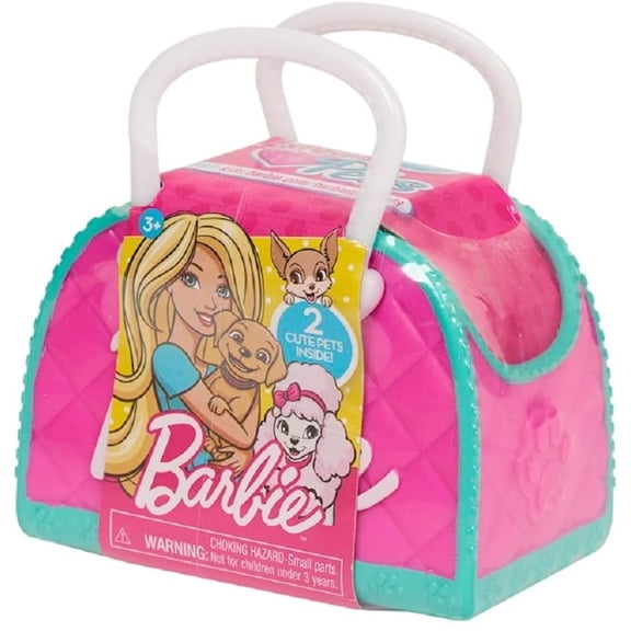 Muñeca Barbie ama a las mascotas con Accesorios de Transporte para Mascotas y 2 Cachorros