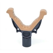 V Yoke Gun Rest with Dual 1/4 3/8 Camera Threads 360 Degree Panning Ball Bearing Base for Tripod Shooting Stick