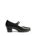 thumbnail image 3 of BURUDANI Women's Chunky Low Block Closed Toe Heels Mary Janes Pumps Comfortable Round Toe Dress Work Wedding Shoes, 3 of 7