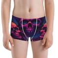 thumbnail image 5 of Yiaed Purple-Red Skull Print Boys' Boxer Briefs Cotton Casual Stretch Comfort Boys Boxers - Kids Boxer Briefs Underwear for Boys (6-18)-X-Small, 5 of 5