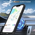 thumbnail image 2 of KOMI for iPhone 16e Case, with Magnetic Ring Stand [Compatible with MagSafe] [Military Grade Protection] Slim Shockproof Translucent Protective Phone Case Black, 2 of 5