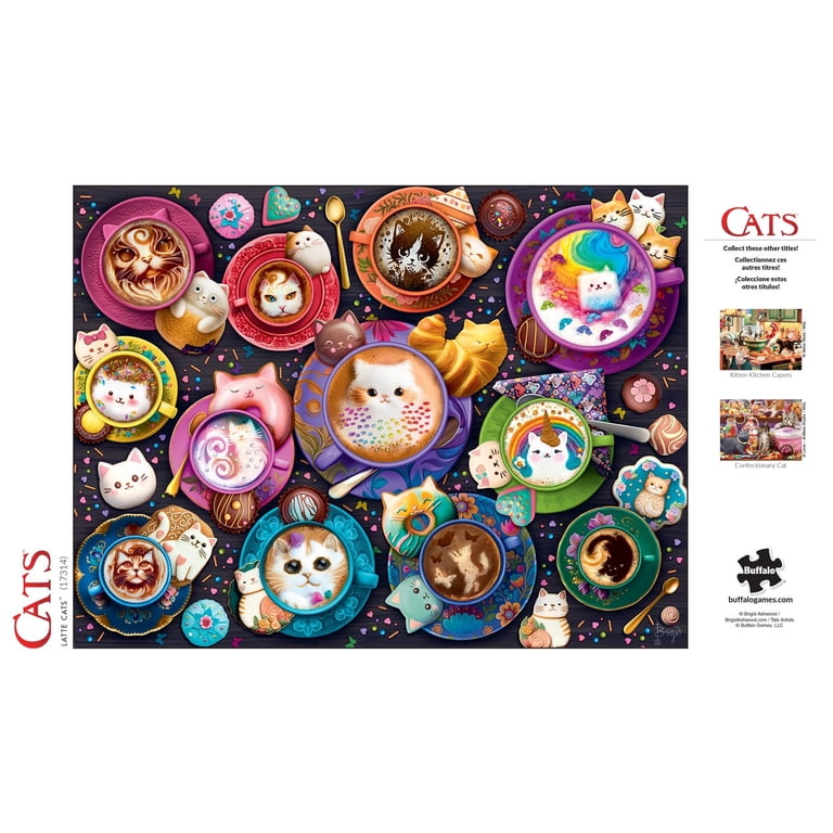Buffalo Games 750-Piece Cats Latte Cats Interlocking Jigsaw Puzzle