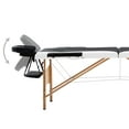 thumbnail image 3 of vidaXL Massage Table Foldable Massage Bed Salon Therapy Table 2 Zones Wood, 3 of 8