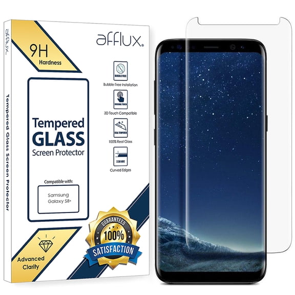 Samsung Galaxy S8 Screen Protector Premium HD Clear Tempered Glass Screen Protector For Samsung Galaxy S8 , Anti-Scratch, Anti-Bubble, Case Friendly 3D Curved Film Compatible with Samsung Galaxy S8