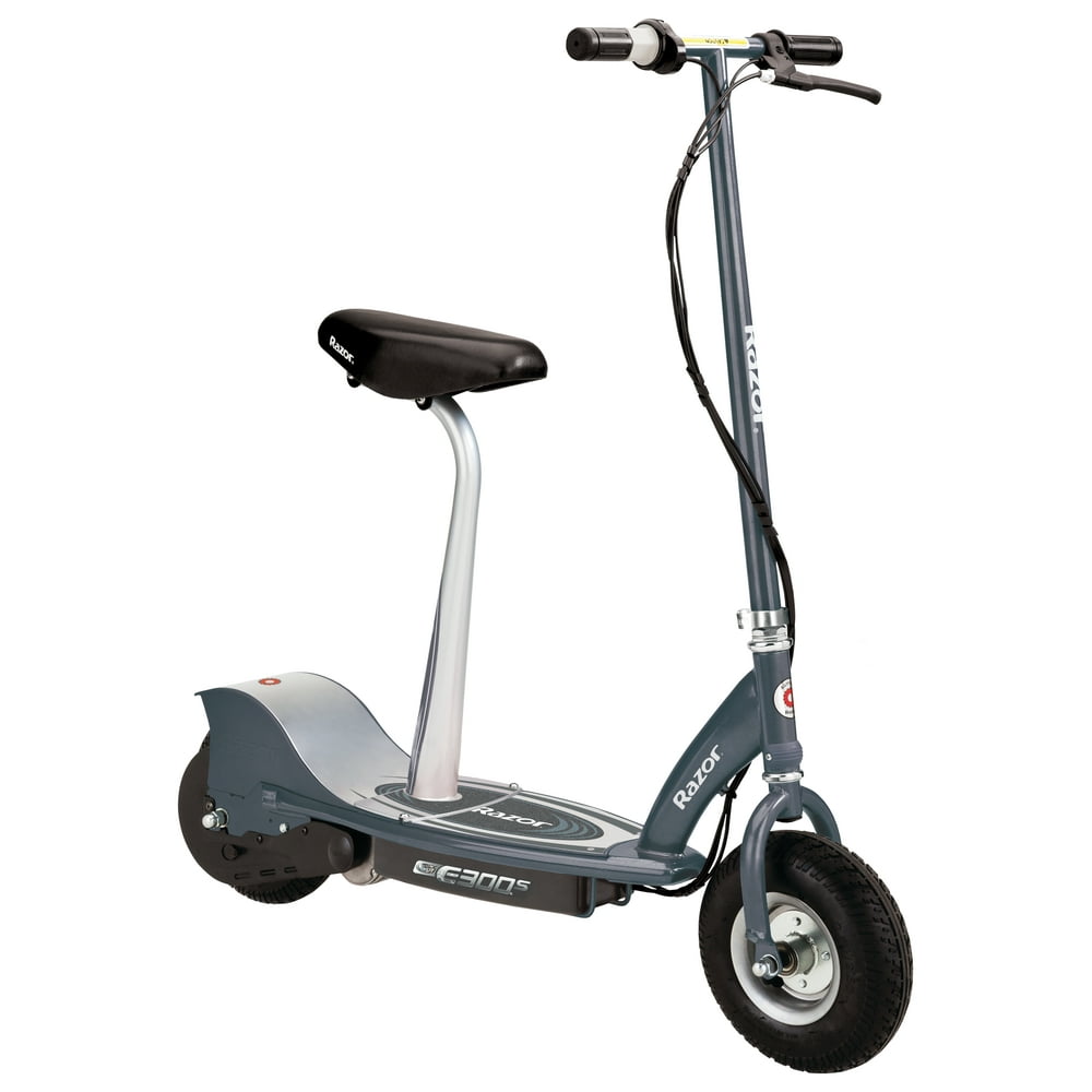 Razor E300S Seated Electric Scooter 9" Airfilled Tires, Removable