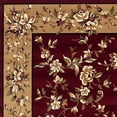thumbnail image 4 of 2'x3' Red Beige Machine Woven Floral Traditional Indoor Accent Rug, 4 of 5