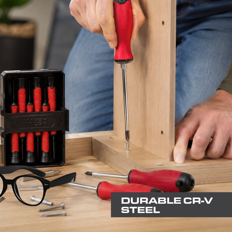Hyper Tough 23-piece Screwdriver Set with Dual Material Tri-Oval