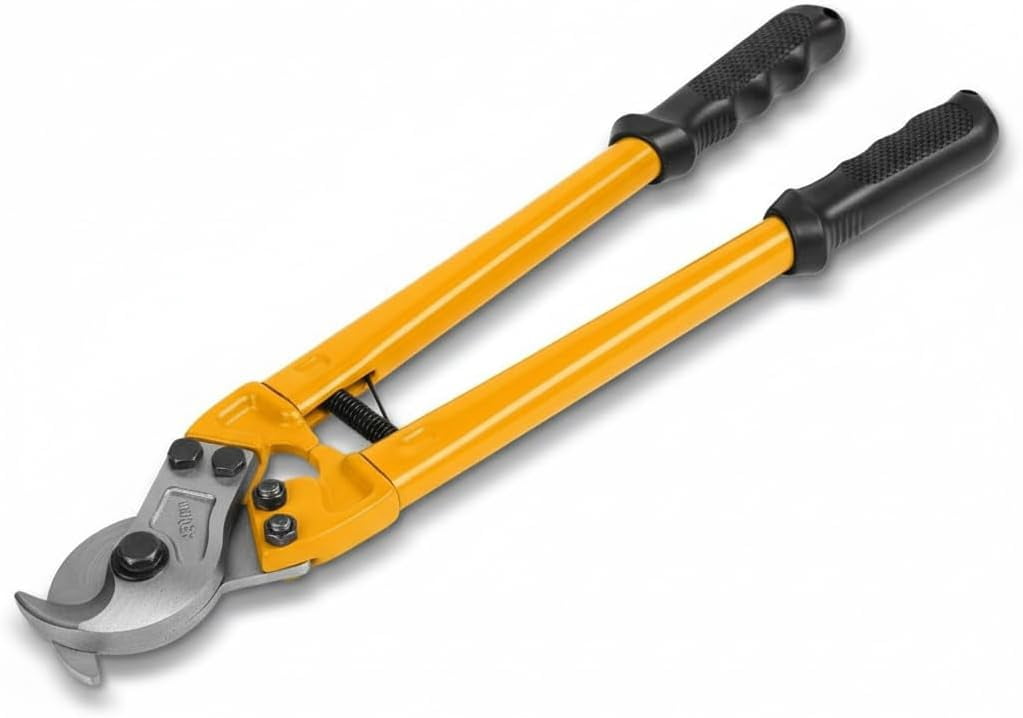 TOLSEN Heavy Duty Cable Cutter, 24 Inch Wire Cutter, Cutting Capacity: 18mm - 250mm Polished Surface With PVC Grip Bi-material Handle With Soft Rubber Grip