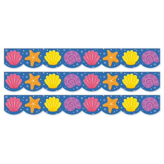 Creative Teaching Press Sea Friends Seashells EZ Border, Bulletin Board Border, 48 Feet Per Pack, 3 Packs