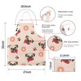 thumbnail image 7 of Pug and Donut Apron-Garden Aprons for Women with Pockets-Cotton Linen Waterproof Kitchen Cooking Gardening Aprons Adjustable for Kitchen,Cooking,BBQ and Salon 33x27 Inch, 7 of 7