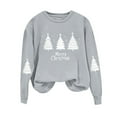 thumbnail image 4 of Uootdi Christmas Sweatshirts for Women Gift Cute Graphic Crew Neck Pullover Long Sleeve Sweatshirt Winter Holiday Fashion Tren dy Outfits, 4 of 6
