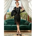 thumbnail image 2 of PrettyGuide Womens Flapper Dress with Sleeves Art Deco Sequin Beaded Fringe 1920s Vintage Great Gatsby Party Dress, 2 of 7