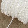 thumbnail image 4 of Pearl Wire Beads  Pearl Garland  Pearl Garland String  Pearl Bead Roll 25m/roll Grinding Pearl Wire Beads Garland String DIY Wedding Decoration 6mmwhite, 4 of 8