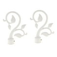 thumbnail image 3 of AMLESO 22mm Curtain Pole Recess Bracket Curtain Rod Bracket Finial - - White Type 2 - Type 2 - White, 3 of 5