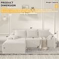 thumbnail image 6 of HARIPUL 94" Cloud Modular Sectional Sofa – Plush Deep-Seated L-Shaped Couch with Chaise, No Assembly Required (Grey, Left-Facing) Beige, 6 of 7