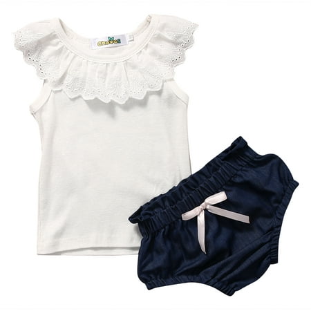 

Musuos Girls 2 Pieces Outfit Sleeveless Tops and Short Pants Summer Set