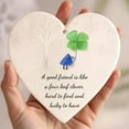 thumbnail image 4 of Horivan Ceramic Sea Glass Friendship Ornament with Inspirational Quote 2D Flat Holiday Tree Decoration for Best Friends Christmas Gift for Personalized Keepsake for Long Distance Friends, 4 of 6