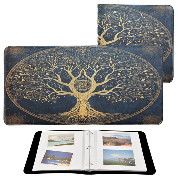 BZSMCE Photo Album Book Scrapbooking Tree Of Life in Harmony Printed Picture Album