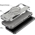 thumbnail image 5 of Case for iPhone 16 Pro,Military Grade [Built-in Kickstand] Magnetic Dual-Layer Heavy Duty Shockproof Protection TPU+PC Phone Case for iPhone 16 Pro,6.3 Inch 2024 (Gray), 5 of 16