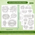 thumbnail image 2 of 4 Sheets 11.6x8.2 Inch Stick and Stitch Embroidery Patterns Non-woven Fabrics Water Soluble Embroidery Stabilizers Word 297x210mmm, 2 of 7