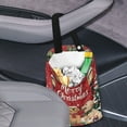 thumbnail image 3 of Yuyamidu Xmas Dog Car Trash Bag for Truck SUV Van Accessories Christmas Car Rubbish Bag Reusable Auto Waste Bag with Snap Buttons Strap Home Use Storage Bag, Red, 3 of 7