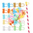 thumbnail image 6 of 48 pcs  Reusable Straw Cover Cap Silicone Straw Tip Covers Drinking Straw Protective Caps, 6 of 6
