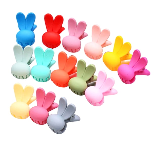 30 mini pinzas para el pelo de conejo, horquillas, pata, accesorios para el flequillo infantil (colores aleatorios)