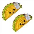 thumbnail image 1 of 2X Muñeco de Ganchillo Pequeño Apoyo Emocional Crochet Mini Taco Muñeco de Ganchillo Taco Peluche Animar Juguete Muñeca de Punto, 1 of 5