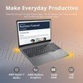 thumbnail image 2 of Lenovo Thinkbook 15 Portable d'Affaires 15,6 Po FHD IPS, AMD Ryzen 7-5825U, 16 Go de RAM, SSD PCIe 1 To, Graphiques AMD Radeon, Lecteur d'Empreintes Digitales, Windows 11 Pro, Noir, Carte USB Hotface 32 Go, 2 of 8
