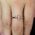thumbnail image 5 of Beautiful Morganite Diamond Ring Sale 1.50 Carat Morganite Solitaire Engagement Ring 10k Rose Gold, 5 of 5