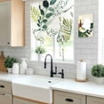 thumbnail image 5 of Green Leaves Balloon Curtains for Windows, Bedroom Curtains 54 Inch Length, Summer Botanical Farmhouse Watercolor Leaf Tie Up Curtains Panels Thermal Insulated Bathroom Curtains Window 42"x54", 5 of 8