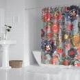 thumbnail image 2 of Waterproof Beautiful Colorful Floral Shower Curtain 72x72 Inch Boho Style Polyester Unique Shower Curtain for Bathroom Hotel Home Decor with 12 Plastic Hooks, 2 of 5