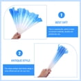 Tage Rops REOFLYUP Martial Arts Hand Fan Blue Vintage Stage Performance Prop ...
