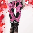 thumbnail image 2 of lcziwo Leggings for Women 2025 Valentine's Day Heart Print Yoga Pants Casual High Waisted Tummy Control Legging Tights Milk Silk Soft Workout Pants Multicolor M, Winter Clearance Prime, 2 of 6