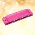 thumbnail image 2 of Harmonica en Plastique à 10 Trous Instrument de Musique Jouet Musical Éducatif pour Débutants Étudiants Enfants (Rose), 2 of 4