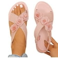 thumbnail image 5 of Wowcloth Women's Floral Decorated Slides – Comfortable Flat Soft Sole for Casual Spring Summer Beach Wear, 5 of 8