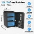 thumbnail image 6 of Advwin 22L Mini Fridge Cooler, Compact Personal Refrigerators for Skincare, Beverage, Black, 6 of 8