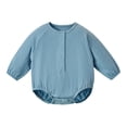 thumbnail image 3 of Sunshuilll Baby Boy or Girl Casual Bodysuit, Blue, Blue, 3-6 Months, 3 of 3