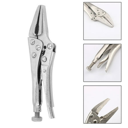 6.5 Inch Locking Plier Long Needle Nose Pliers Lock Vise Grip Clamps Hand Tools for Precision Work, DIY Projects, Automotive Repairs, Metalworking