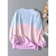 thumbnail image 4 of Sudadera de manga larga para mujer Colorblock Tie Dye Printed Pullover Tops Adepaton WMPH-1197-49, 4 of 5