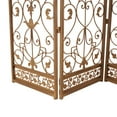 thumbnail image 5 of DecMode 80" x 80" Bronze Metal Scroll Hinged Foldable Arched Partition 5 Panel Room Divider Screen, 1-Piece, 5 of 14