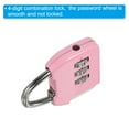 thumbnail image 4 of 3 Digit Combination Padlock Steel Security Cable 5Ft Travel Chain Lock, Orange, 4 of 6
