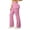 Pink, variant on Sunnin Women Cargo Flare Pants Solid Color Fleece Lined Casual Lounge Pants with Pockets