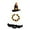 A, variant on Halloween Pet Set for Cats Witch Hat And Bow Tie Accessories Indoor Outdoor Festive Party Outfit