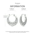thumbnail image 4 of NARMO Original 925 Sterling Silver Shining retro patterns Hoop Earrings 5A Zircon for Women Jewelry Making, 4 of 6