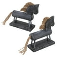 thumbnail image 1 of Wood Horse Decoration, Wood Trojan Horse Decoration Exquisite Workmanship Beautiful Appearance Retro  For Home For Hotel, 1 of 8