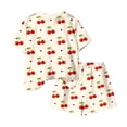 thumbnail image 5 of Cethrio Girls Summer Outfit Sets 2 Piece, Crew Neck Vacation Short Sleeve Kids' Clothing Sets Beige Size 10-12, 5 of 5