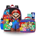 thumbnail image 1 of Set de mochila Super Mario de 16" con lonchera y stickers, 1 of 9