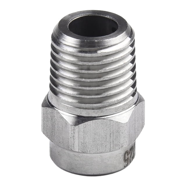 LEFU pour Remplacement de Buse de Nettoyeur Haute Pression 1/4 Pouce Filetage Mâle NPT Pointe de Pulvérisation 4000 PSI Max Acier Inoxydable pour Nettoyeur de Châssis Balai à Eau Angle 25°
